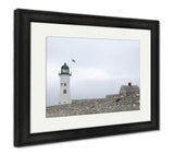 Framed Print, The Old Scituate Light On Cedar Point In Scituate Massachusetts - Essentials from JayCar