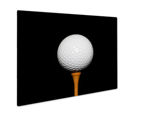 Metal Panel Print, Golf Ball On Teepeg On Black - Essentials from JayCar