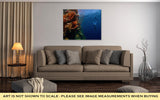 Gallery Wrapped Canvas, Freediver Descending Along The Vivid Reef Wall Red Sea Egypt - Essentials from JayCar