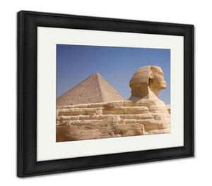 Framed Print, Great Pyramid And Sphinx Gizegypt - Essentials from JayCar