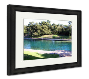 Framed Print, Barton Springs Pool In Austin Texas - Essentials from JayCar