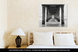 Gallery Wrapped Canvas, Under The Pier Black And White Photo Manhattan Beach California - Essentials from JayCar
