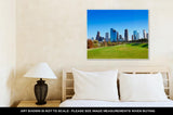 Gallery Wrapped Canvas, Houston Skyline In Sunny Day From Park Grass Of Texas USA - Essentials from JayCar