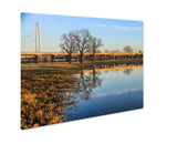 Metal Panel Print, Margaret Hunt Hill Bridge In Dallas City - Essentials from JayCar