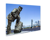 Metal Panel Print, Jacksonville Floridskyline Sailor Sculpture Along St Johns River - Essentials from JayCar