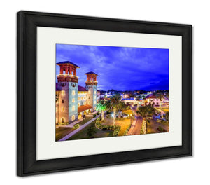 Framed Print, St Augustine Florida USA Townscape Over Alcazar Courtyard - Essentials from JayCar
