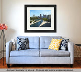 Framed Print, Water Canal In Downtown Indianapolis Indiana - Essentials from JayCar