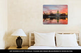 Metal Panel Print, Washington Dc Capitol Building Cloudy Sunrise Mirror Reflection - Essentials from JayCar