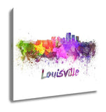 Gallery Wrapped Canvas, Louisville Skyline In Watercolor - Essentials from JayCar