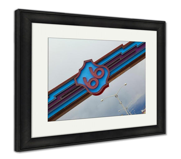 Framed Print, Historic Route 66 In Albuquerque New Mexico - Essentials from JayCar