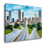 Gallery Wrapped Canvas, City Of Atlantgeorgidowntown Skyline And Highway - Essentials from JayCar