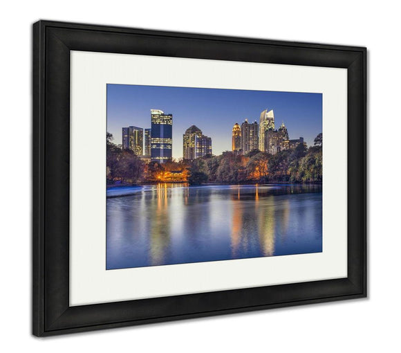 Framed Print, Atlantgeorgiusmidtown Skyline From Piedmont Park - Essentials from JayCar