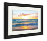 Framed Print, Sunrise Over Ocean In Miami Beach Florid - Essentials from JayCar