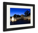 Framed Print, Lincoln Memorial Washington Dc National Wwii Memorial At Night - Essentials from JayCar