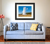 Framed Print, Eruption Of Old Faithful Geyser At Yellowstone National Park - Essentials from JayCar