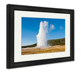 Framed Print, Eruption Of Old Faithful Geyser At Yellowstone National Park - Essentials from JayCar