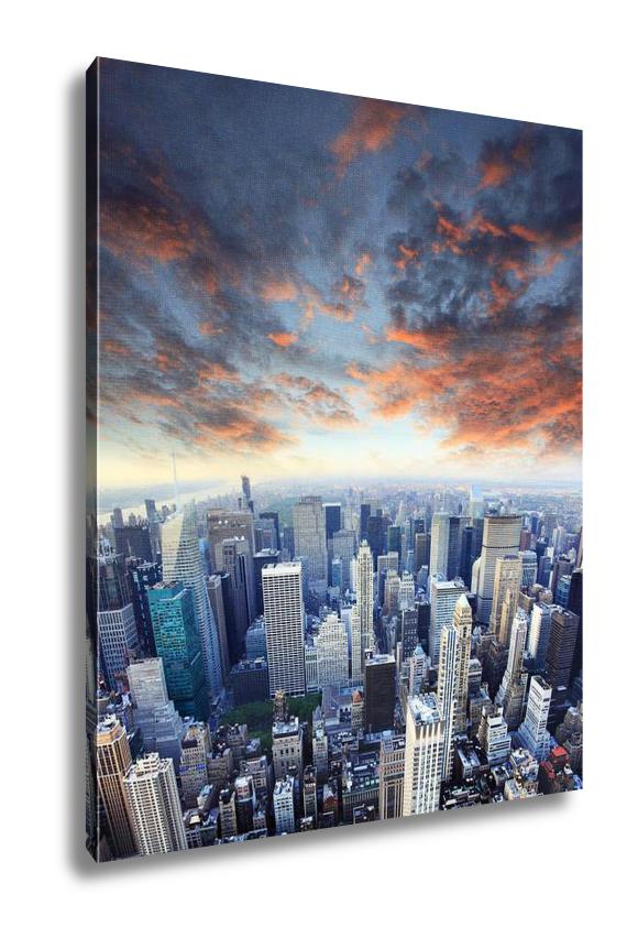 Gallery Wrapped Canvas, New York City Manhattan Skyline Aerial View - Essentials from JayCar