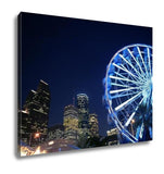 Gallery Wrapped Canvas, Ferris Wheel At The Fair Night Lights In Houston - Essentials from JayCar