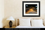 Framed Print, The Cobblestone Driveway To Johns Hopkins University At Night I - Essentials from JayCar
