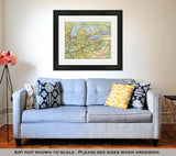 Framed Print, Map Of The Ohio State With Selective Focus - Essentials from JayCar