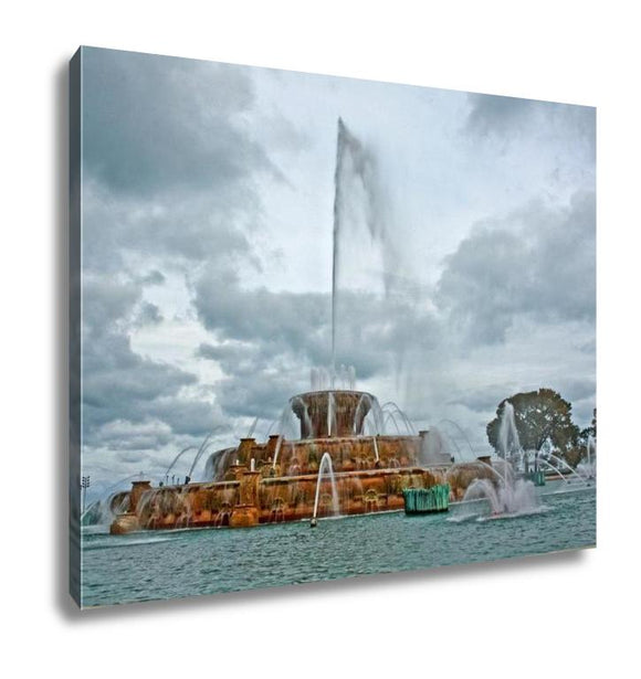 Gallery Wrapped Canvas, Buckingham Fountain In Grant Park Chicago - Essentials from JayCar