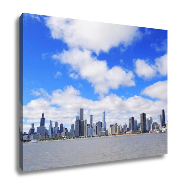 Gallery Wrapped Canvas, Chicago City Urban Skyline - Essentials from JayCar
