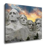 Gallery Wrapped Canvas, Sunset Over Mount Rushmore South Dakota U S A - Essentials from JayCar