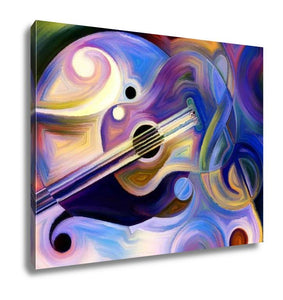 Gallery Wrapped Canvas, Abstract Painting On Subject Of Music And Rhythm - Essentials from JayCar