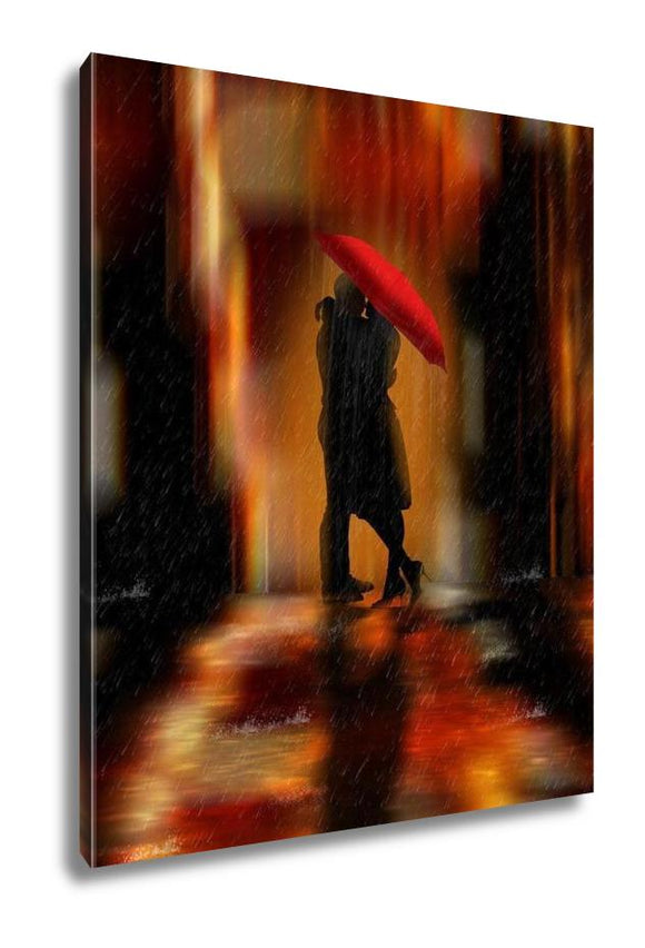 Gallery Wrapped Canvas, Downtown Fantasy Love And Romance Greeting Card Or Wall Art Illustration - Essentials from JayCar