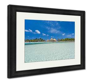 Framed Print, Flamingo Beach At Aruba Renaissance Aruba Private Island - Essentials from JayCar