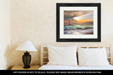 Framed Print, Oil Painting On Canvas Sailboat Against A Of Sea Sunset - Essentials from JayCar