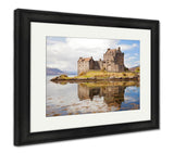 Framed Print, Closeup Of Reflection Of Eilean Donan Castle Highland Scotland Sky Tourism - Essentials from JayCar