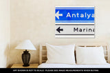 Gallery Wrapped Canvas, Road Sign Antalya Marina Isolated - Essentials from JayCar