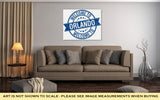 Gallery Wrapped Canvas, Welcome To Orlando Blue Round Ribbon Stamp - Essentials from JayCar