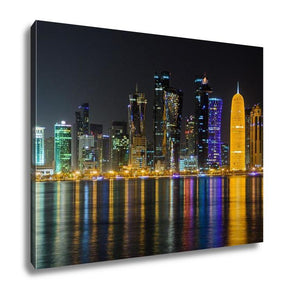 Gallery Wrapped Canvas, The Skyline Of Doha Qatar - Essentials from JayCar