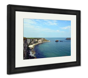 Framed Print, Coast Of Ireland With Cliffs Not To Far From Dublin - Essentials from JayCar