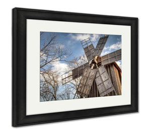 Framed Print, Traditional Romanian Windmill - Essentials from JayCar