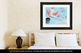 Framed Print, Travel Destination Indonesia Map With Compass - Essentials from JayCar