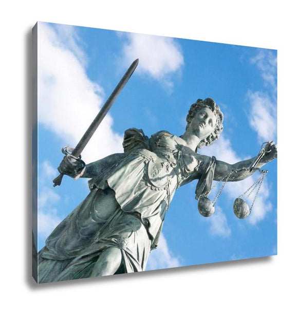 Gallery Wrapped Canvas, Lady Justice Frankfurt - Essentials from JayCar