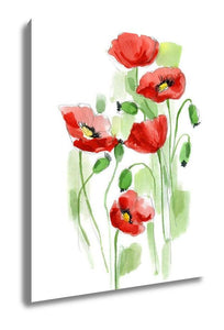 Gallery Wrapped Canvas, Painted Watercolor Poppies - Essentials from JayCar