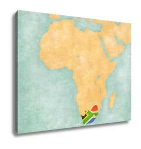 Gallery Wrapped Canvas, Map Of Africa South Africa - Essentials from JayCar