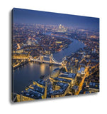 Gallery Wrapped Canvas, London England Aerial Skyline View Of London With The Iconic Tower Bridge - Essentials from JayCar