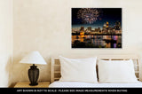 Gallery Wrapped Canvas, Fireworks Over Skyline Ohio River In Cincinnati - Essentials from JayCar