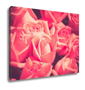Gallery Wrapped Canvas, Flowers Rose With Filter Effect Retro Vintage Style - Essentials from JayCar