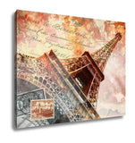 Gallery Wrapped Canvas, Eiffel Tower Paris Abstract Art - Essentials from JayCar
