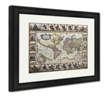 Framed Print, World Old Map Created By Nicholas Visscher Published In Amsterdam 1652 - Essentials from JayCar