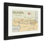 Framed Print, Old Style Map Of Saint James Way French Route - Essentials from JayCar