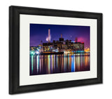 Framed Print, The Domino Sugars Factory At Night In Baltimore Maryland - Essentials from JayCar