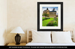 Framed Print, Gardens And The Howard Peters Rawlings Conservatory At Sunset In - Essentials from JayCar