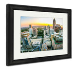 Framed Print, Aerial Views At Sunrise Over Charlotte North Carolina - Essentials from JayCar